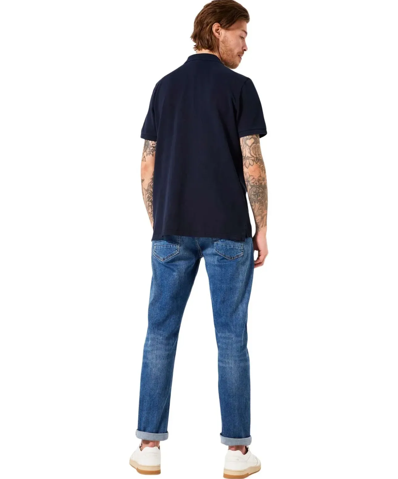 Garcia Savio Jeans Slim Fit in mittelblauem Used-Look