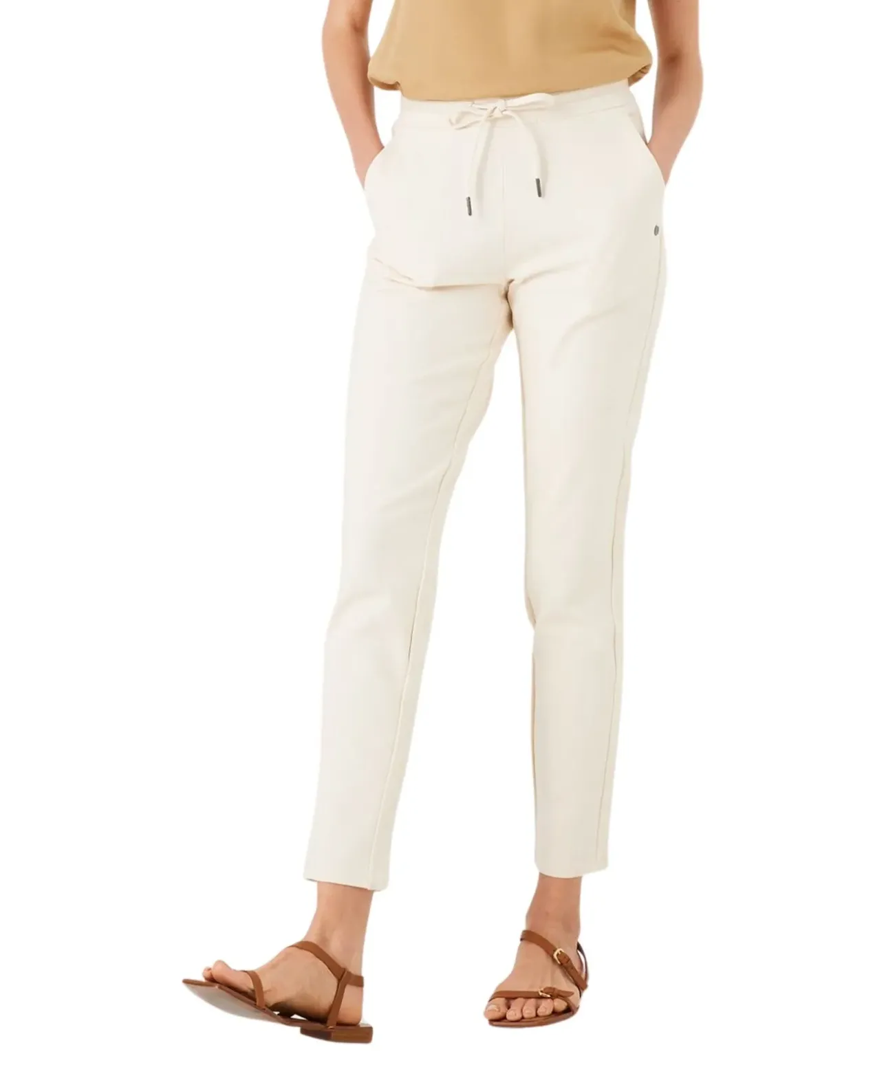 Garcia Stoffhose in Beige mit Stretch