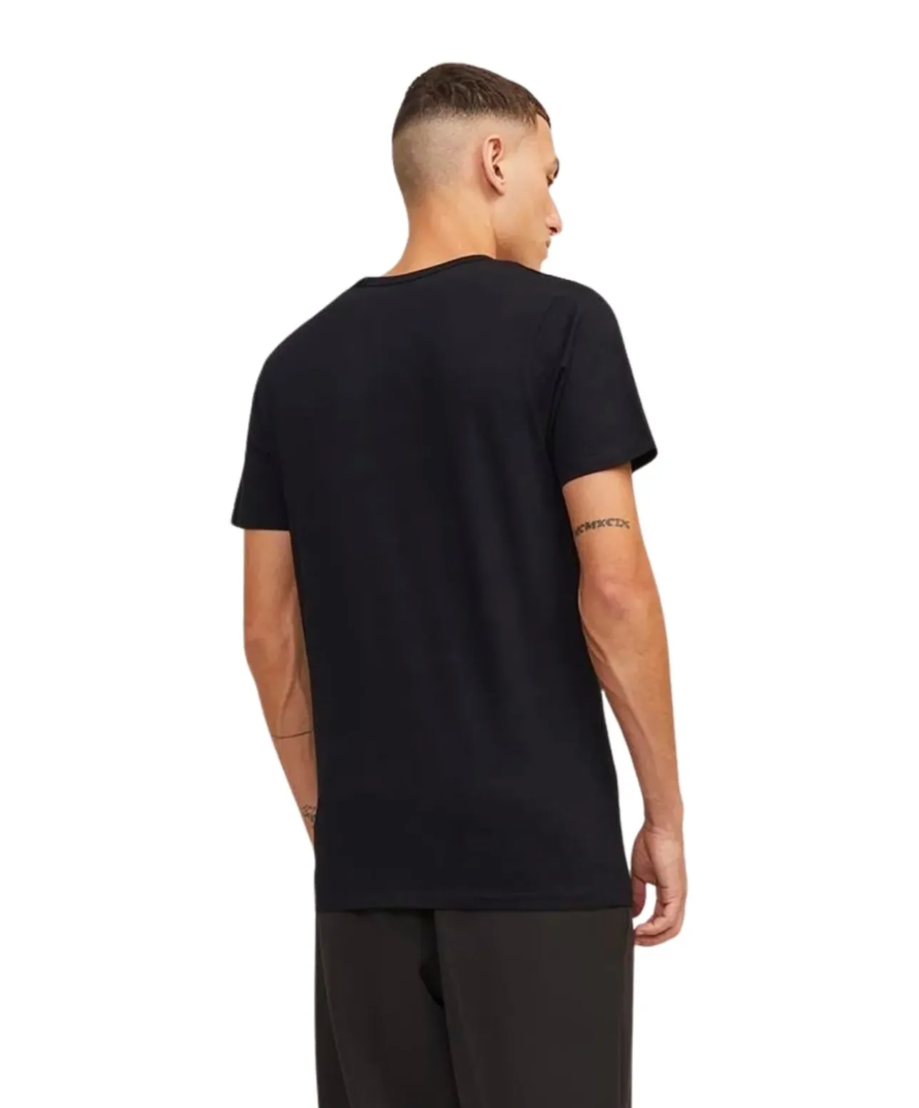 Jack & Jones Basic T-Shirt mit V-Neck in Schwarz