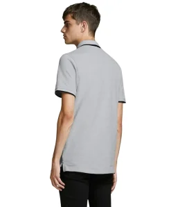 Jack & Jones Basic-Poloshirt Epaulos in Hellgrau