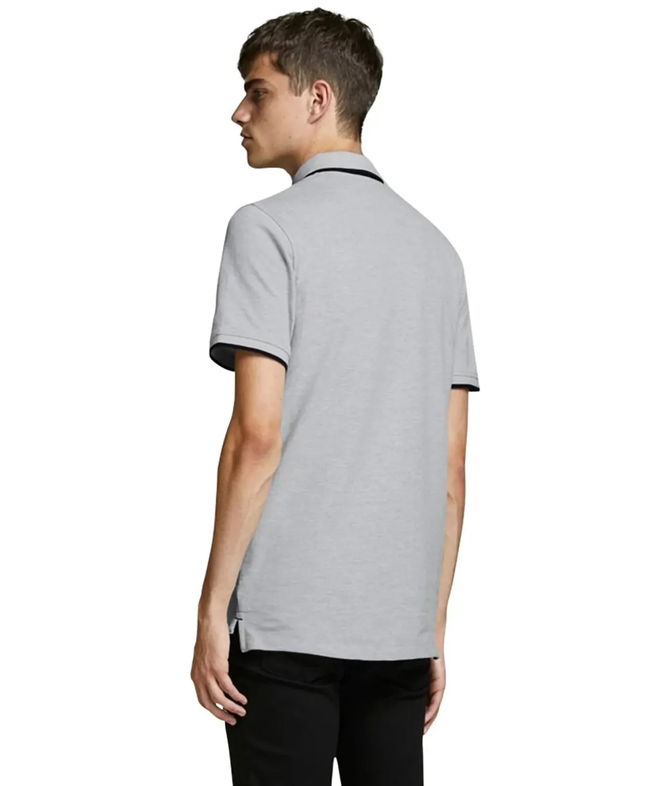 Jack & Jones Basic-Poloshirt Epaulos in Hellgrau