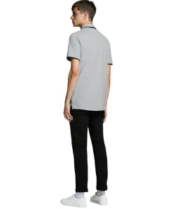 Jack & Jones Basic-Poloshirt Epaulos in Hellgrau