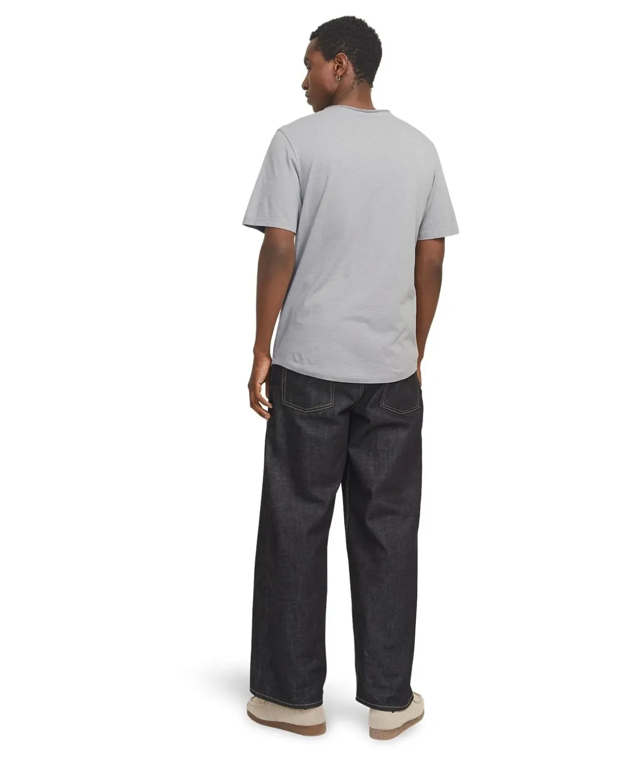 Jack & Jones Bio Baumwolle T Shirt Basher Tee in Grau