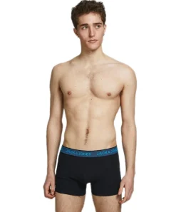 Jack & Jones Boxershorts Einfarbig (3 Stück) in Schwarzem Asphalt