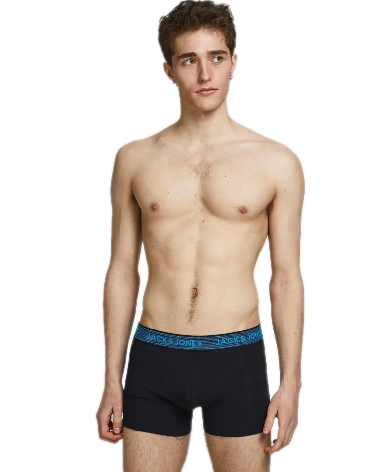 Jack & Jones Boxershorts Einfarbig (3 Stück) in Schwarzem Asphalt