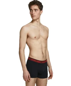 Jack & Jones Boxershorts Einfarbig (3 Stück) in Schwarzem Asphalt