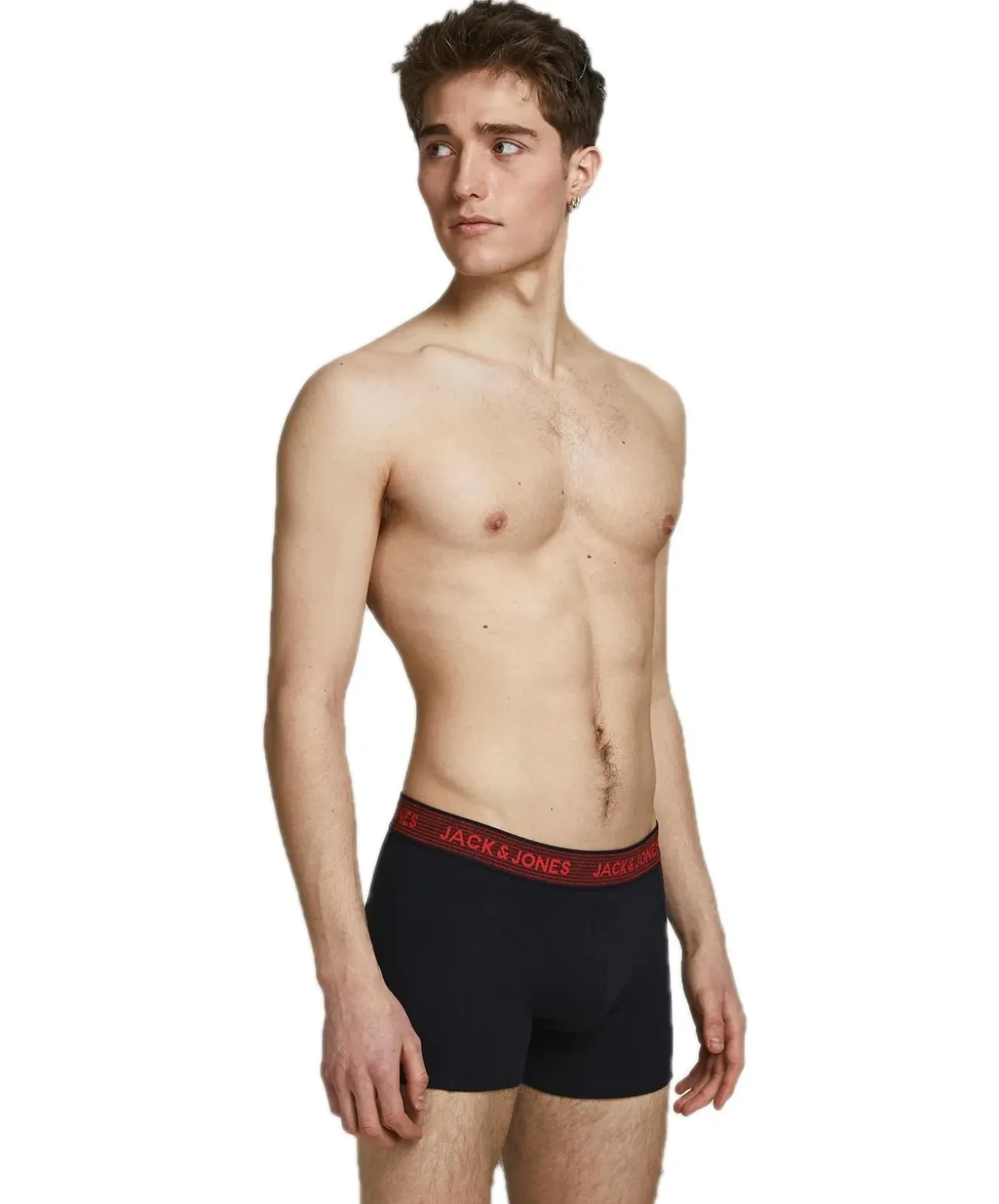 Jack & Jones Boxershorts Einfarbig (3 Stück) in Schwarzem Asphalt