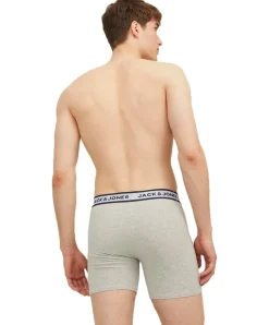 Jack & Jones Boxershorts Solid im 3er Pack mit Schriftzug