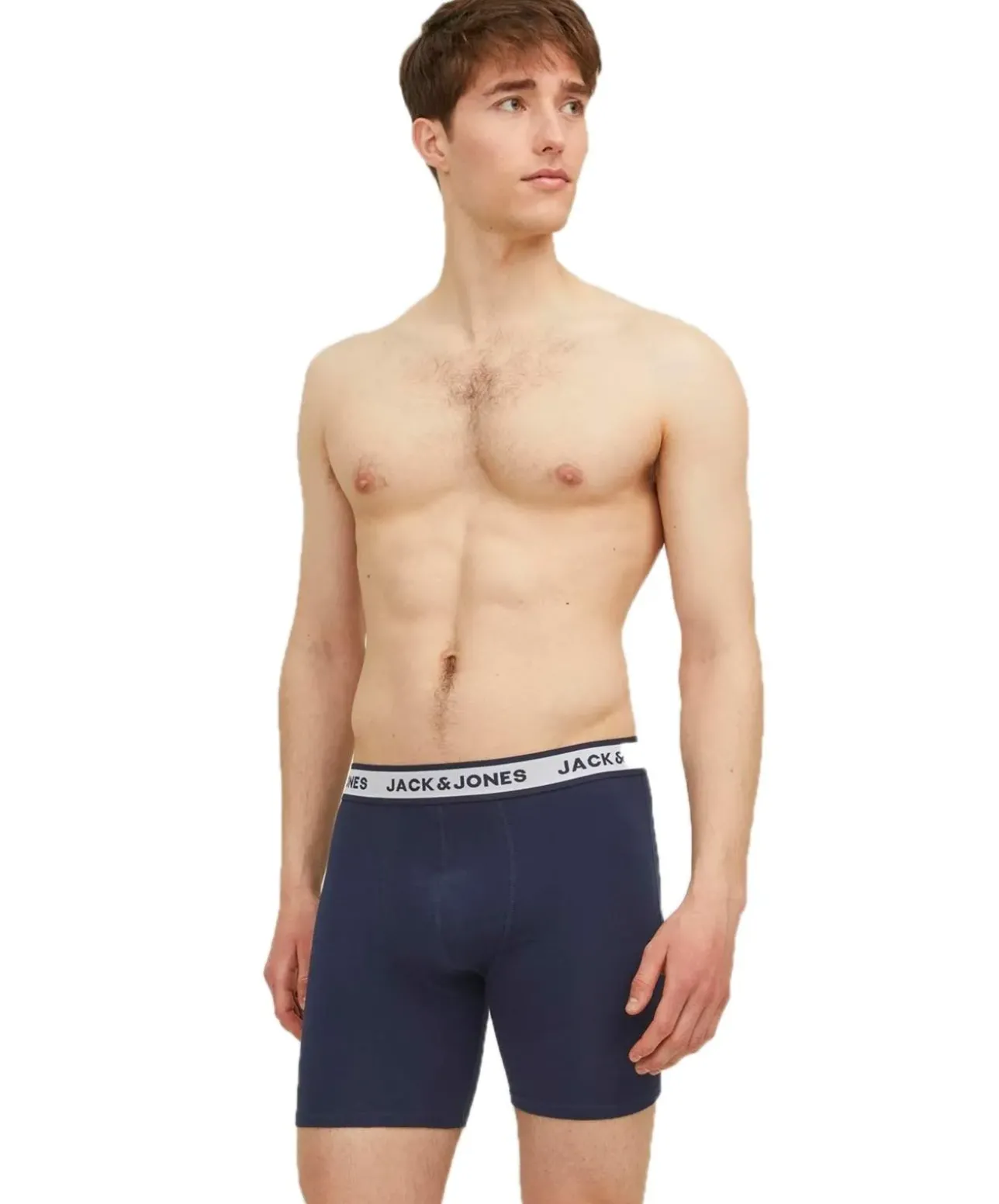 Jack & Jones Boxershorts Solid im 3er Pack mit Schriftzug