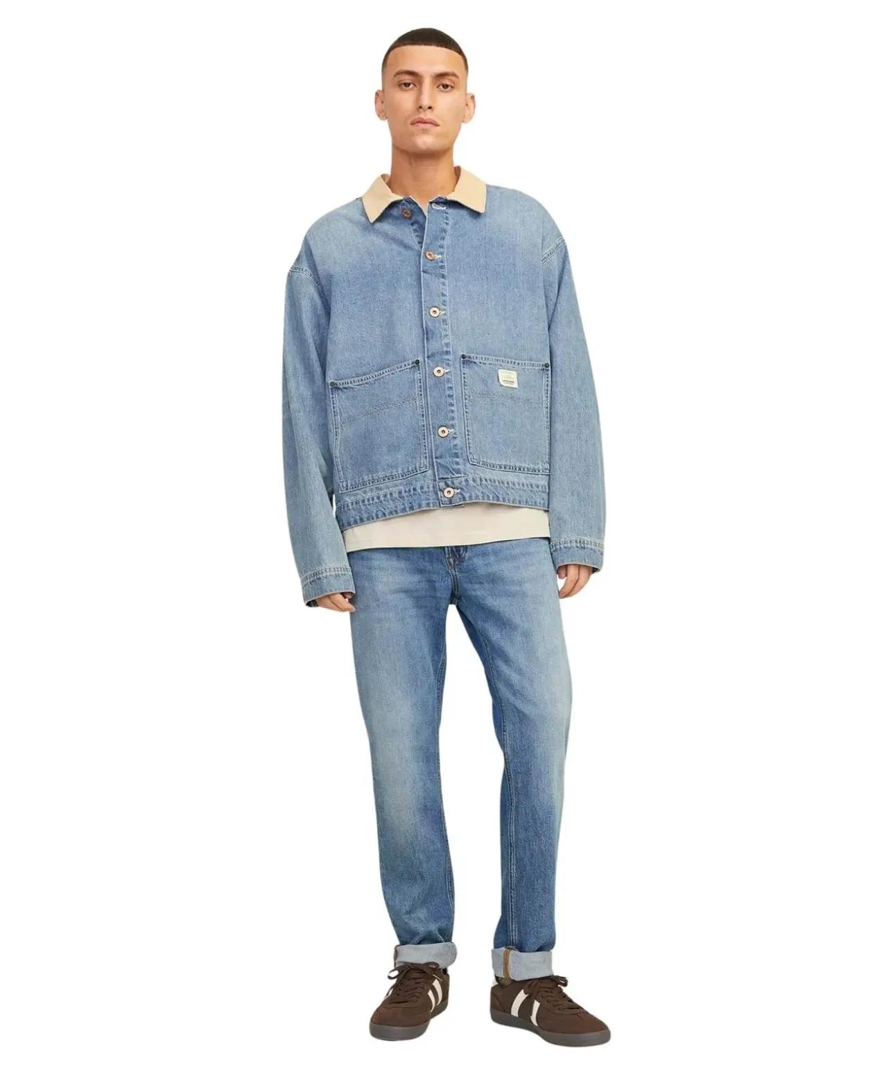 Jack & Jones Clark Original Jeans in Vintage-Blau