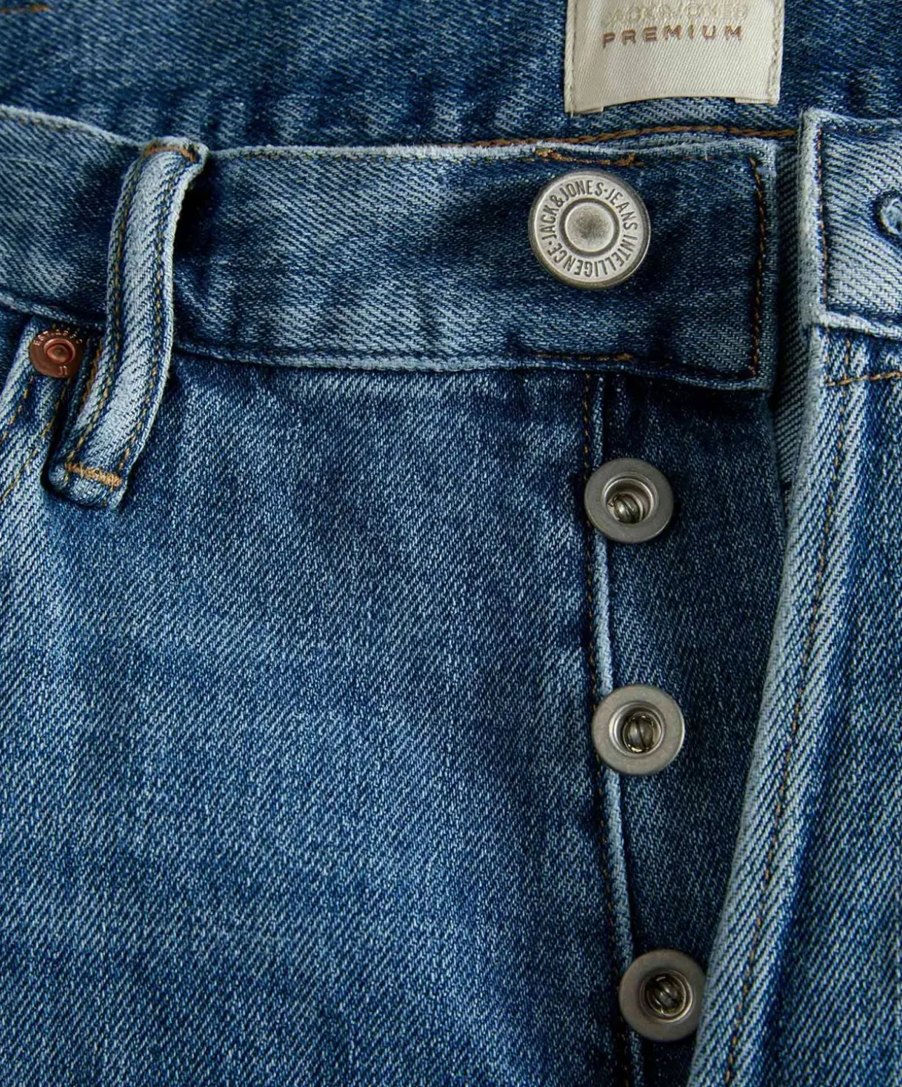 Jack & Jones Clark Premium Jeans in Mittelblau