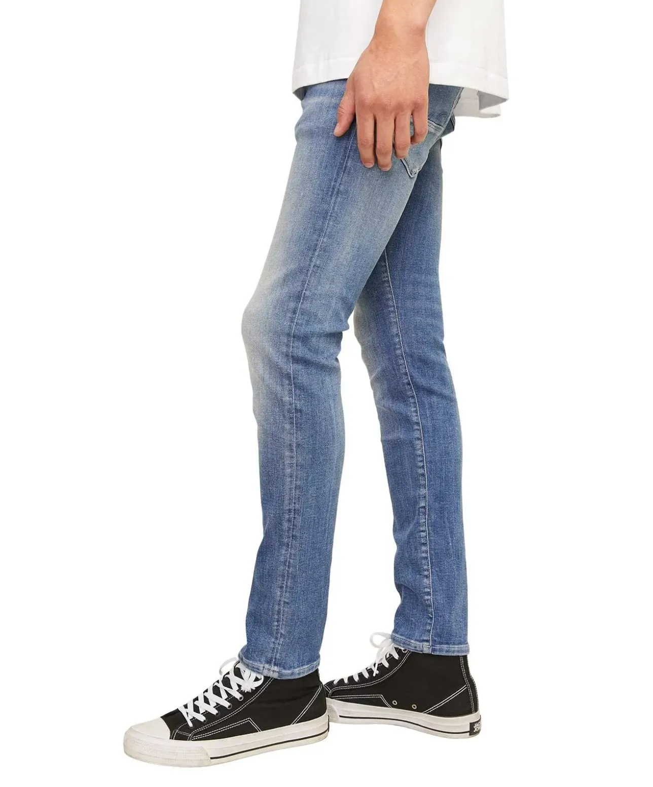 Jack & Jones Glenn Fox Slim Fit Jeans in Mittelblau