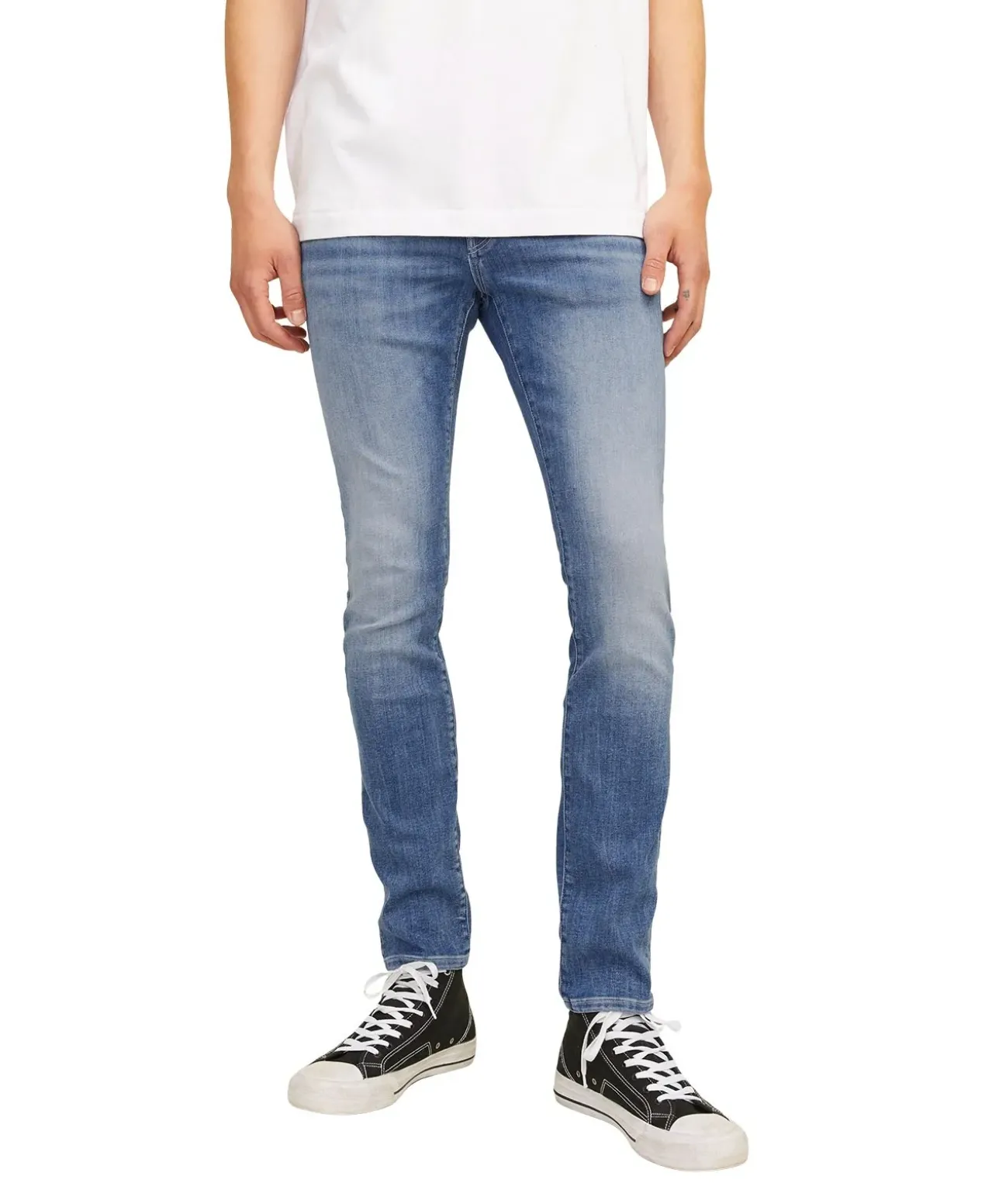 Jack & Jones Glenn Fox Slim Fit Jeans in Mittelblau