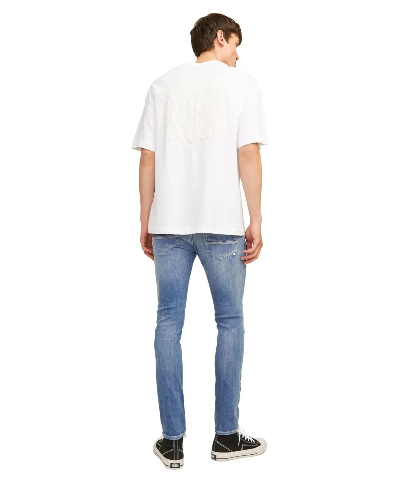 Jack & Jones Glenn Fox Slim Fit Jeans in Mittelblau