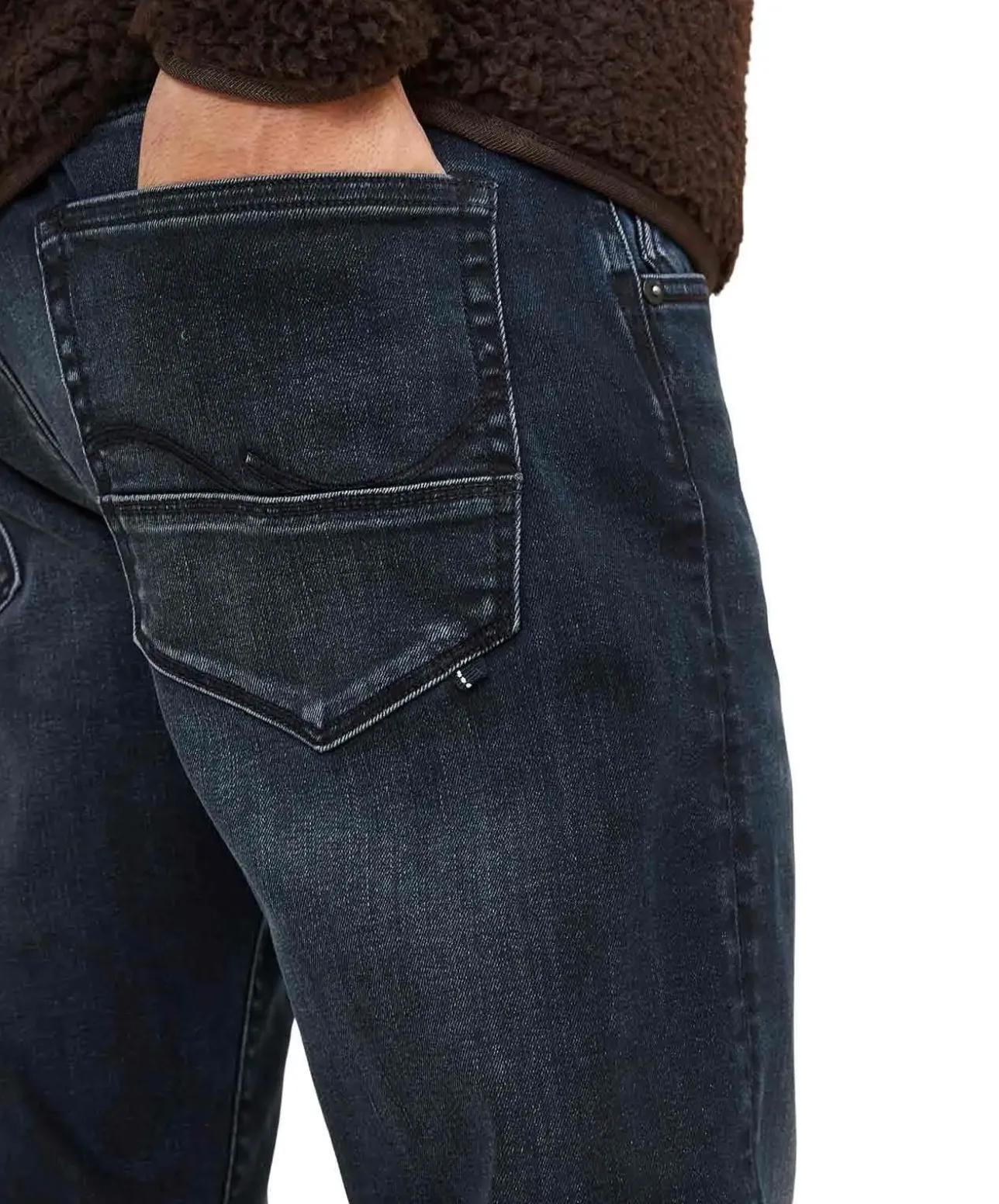 Jack & Jones Glenn Jeans Fox in dunkelblauer Waschung