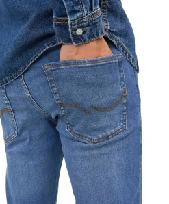 Jack & Jones Glenn Jeans in blau mit schmaler Passform