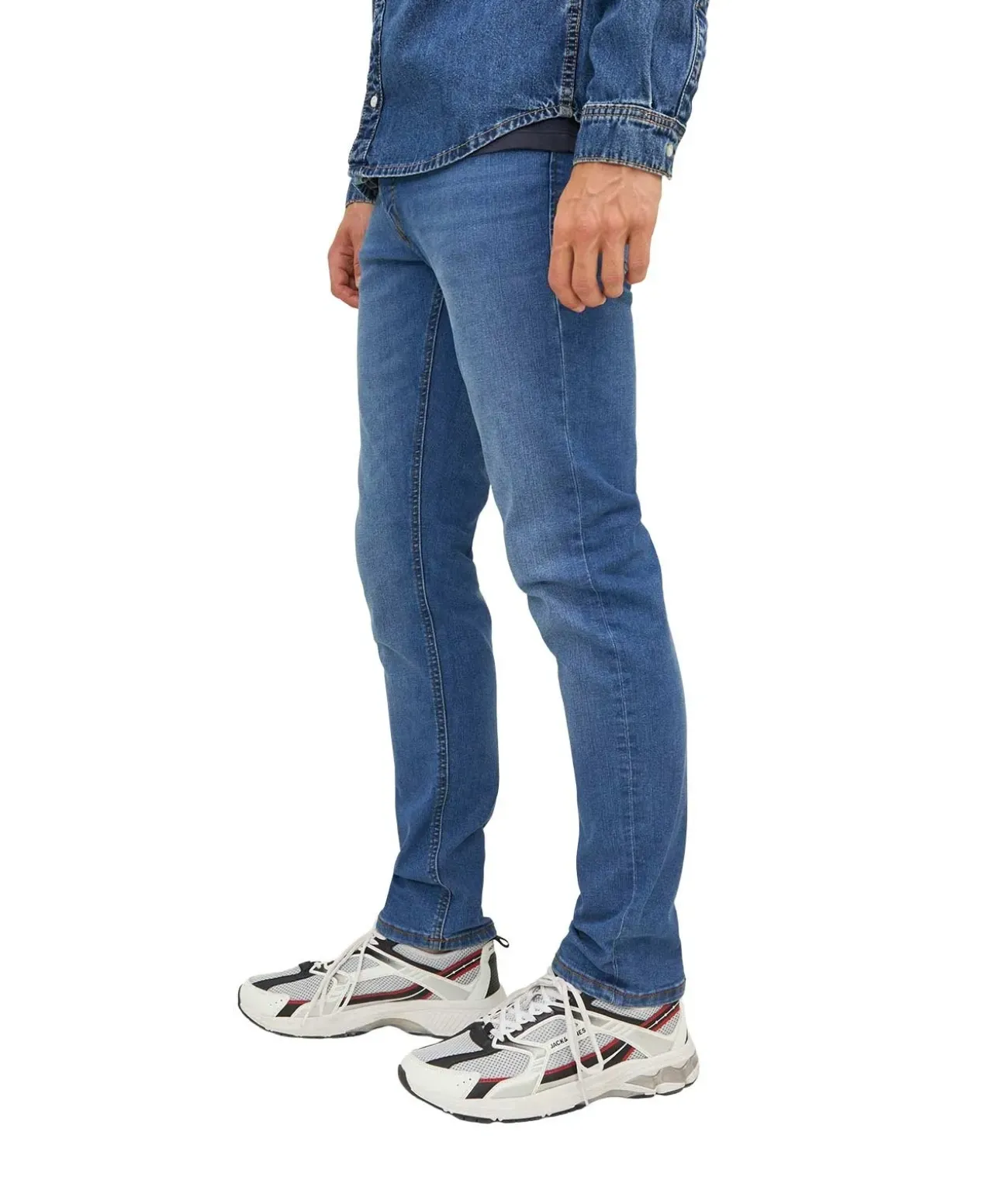 Jack & Jones Glenn Jeans in blau mit schmaler Passform