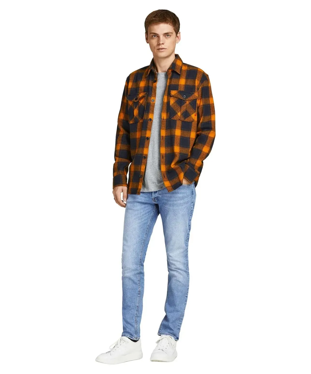 Jack & Jones Glenn Jeans in Hellblau mit schmaler Passform