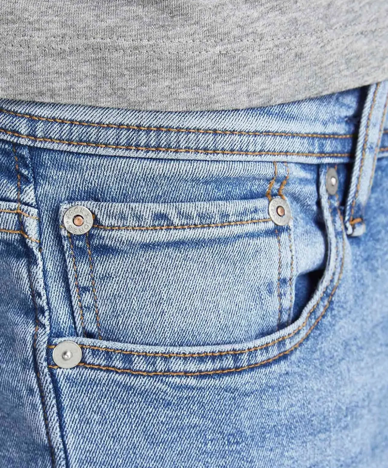 Jack & Jones Glenn Jeans in Hellblau mit schmaler Passform