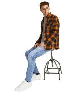 Jack & Jones Glenn Jeans in Hellblau mit schmaler Passform