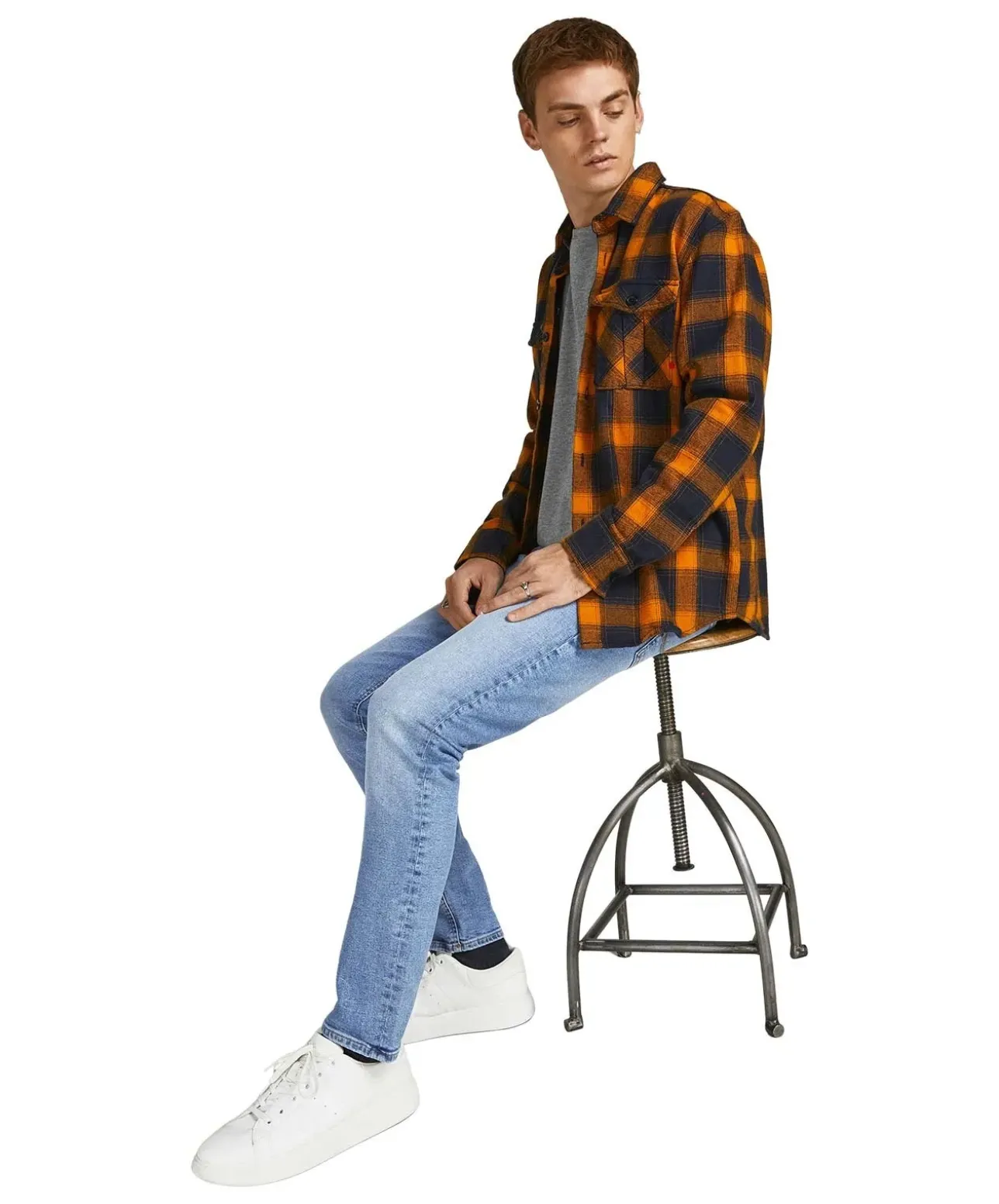 Jack & Jones Glenn Jeans in Hellblau mit schmaler Passform