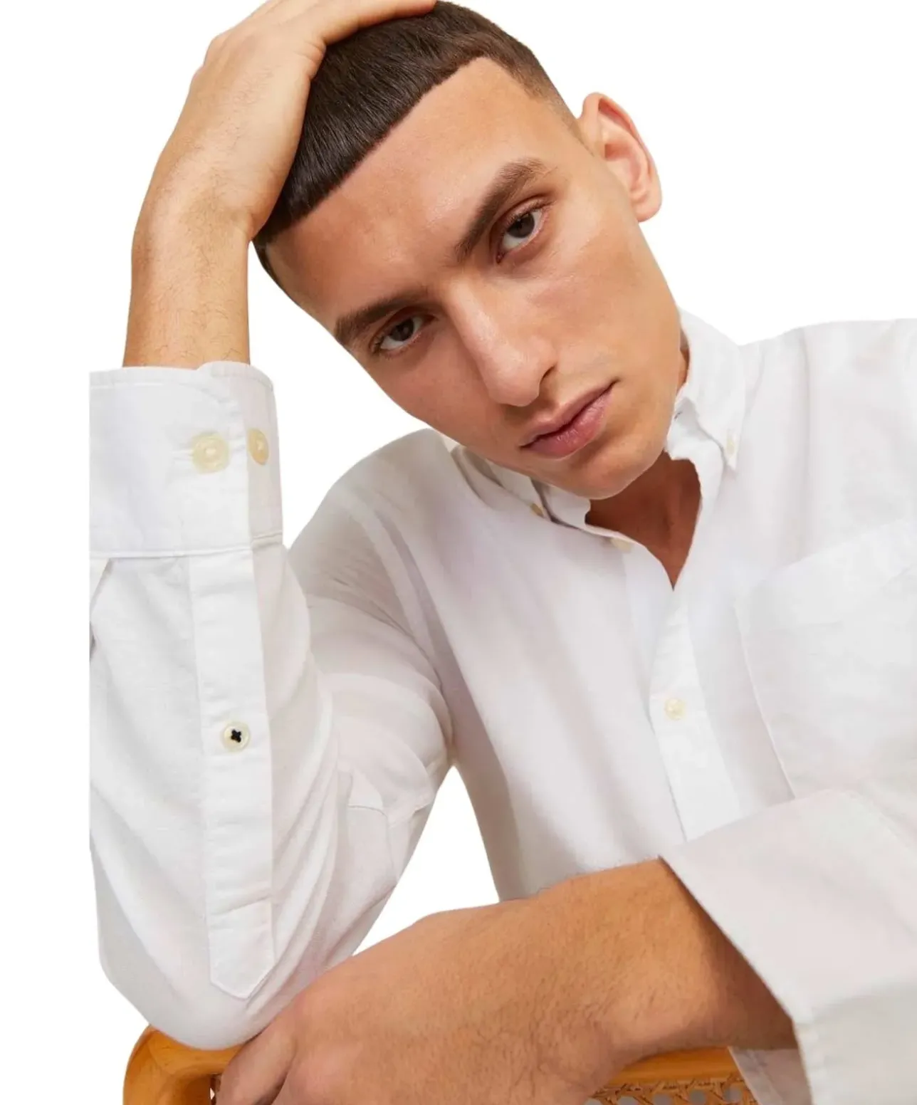 Jack & Jones Hemd Oxford mit Slim Fit in Weiß
