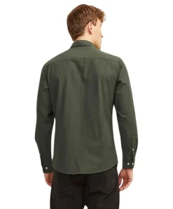 Jack & Jones Hemd Oxford mit Slim Fit in Dunkelgrün