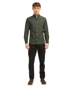 Jack & Jones Hemd Oxford mit Slim Fit in Dunkelgrün