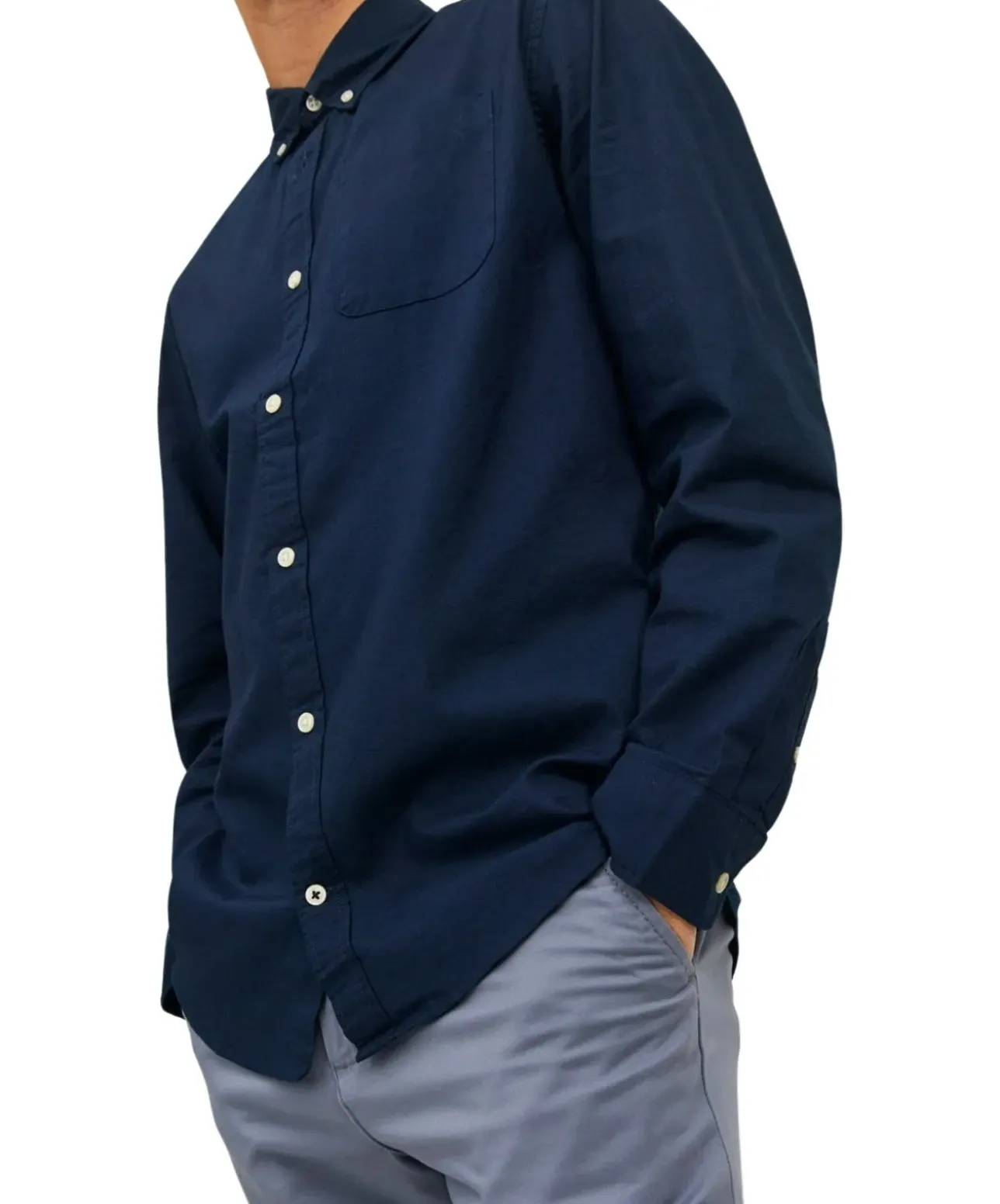 Jack & Jones Hemd Oxford mit Slim Fit in Dunkelblau
