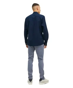 Jack & Jones Hemd Oxford mit Slim Fit in Dunkelblau