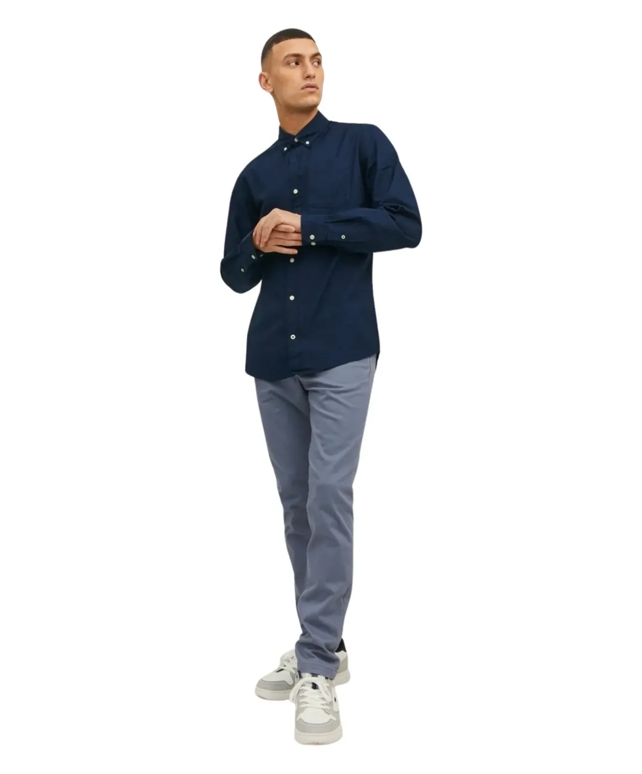 Jack & Jones Hemd Oxford mit Slim Fit in Dunkelblau