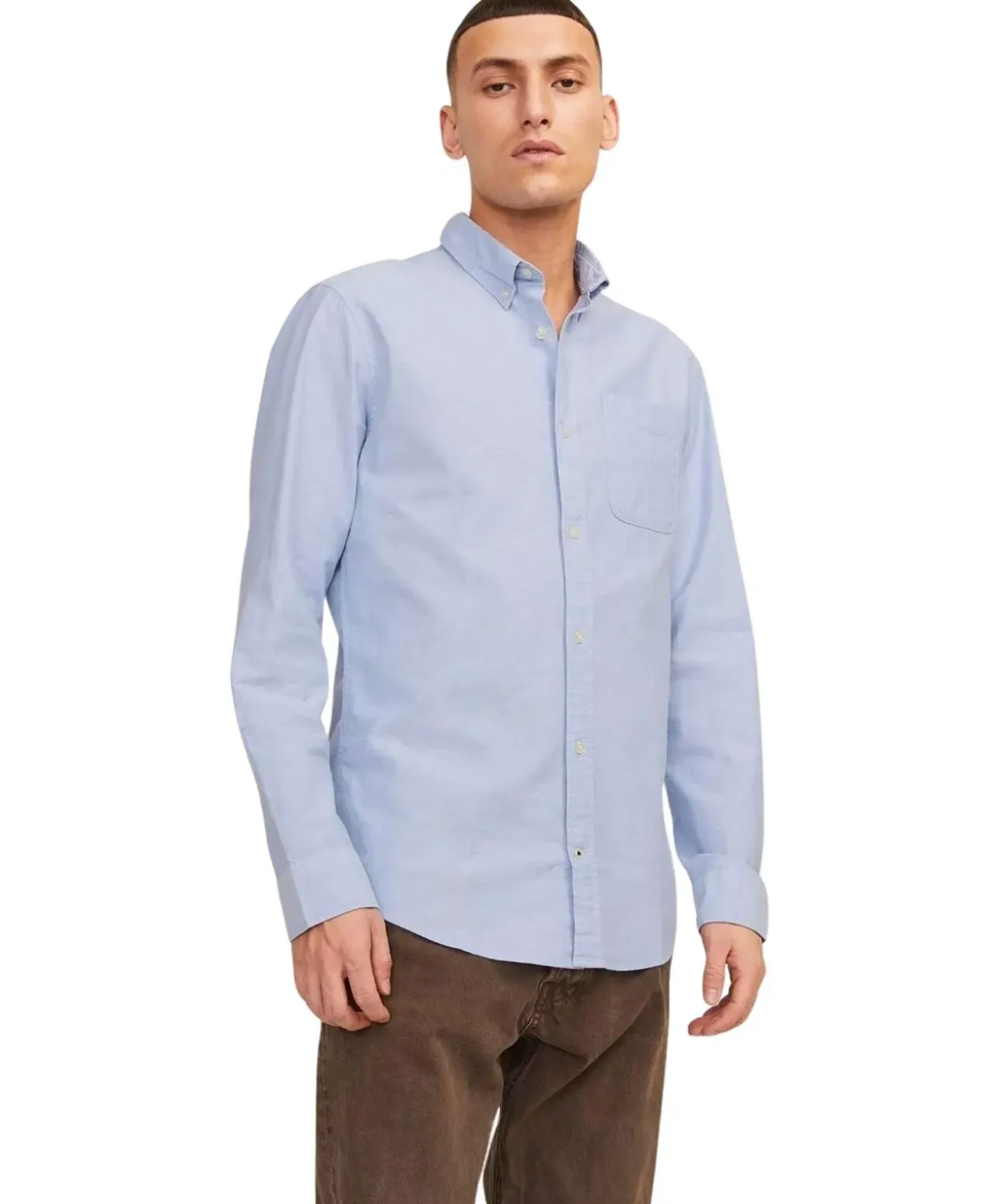 Jack & Jones Hemd Oxford mit Slim Fit in Hellblau
