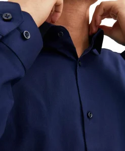 Jack & Jones Hemd Parker mit Langarm in Dunkelblau