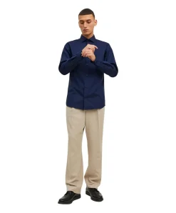 Jack & Jones Hemd Parker mit Langarm in Dunkelblau