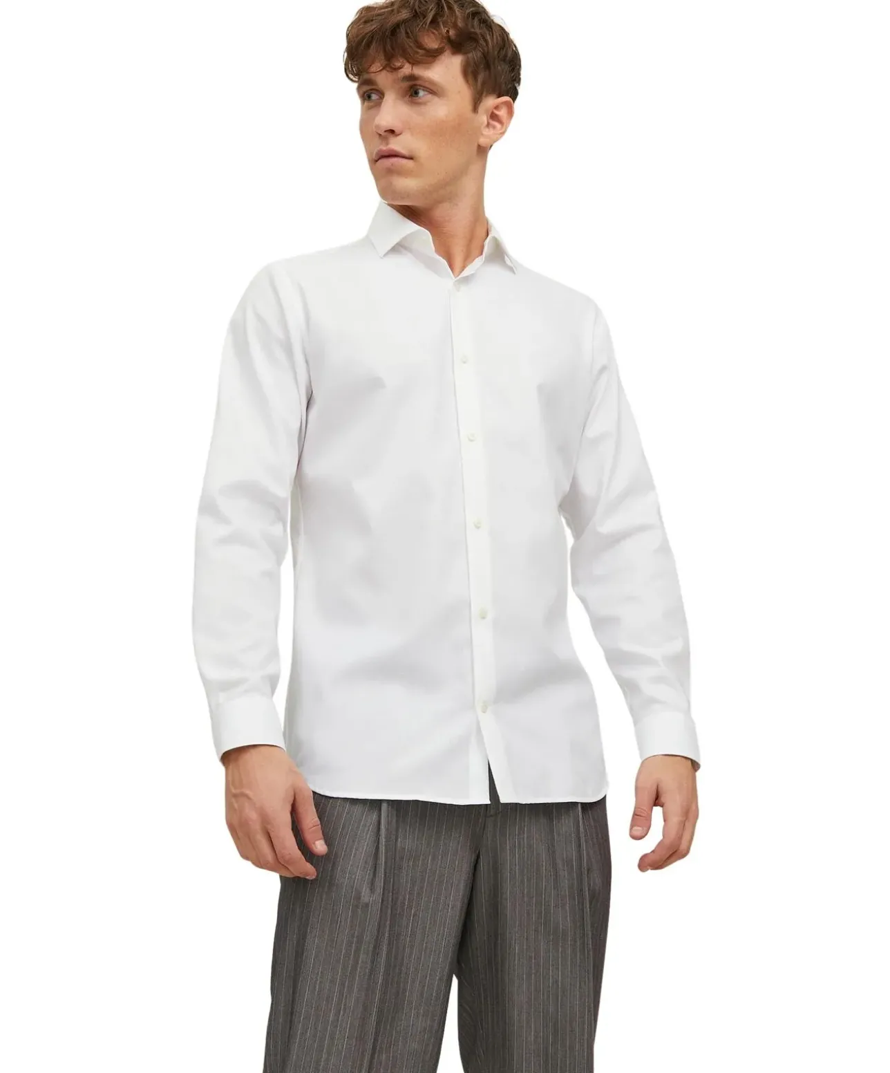 Jack & Jones Hemd Parker mit Langarm in Weiß