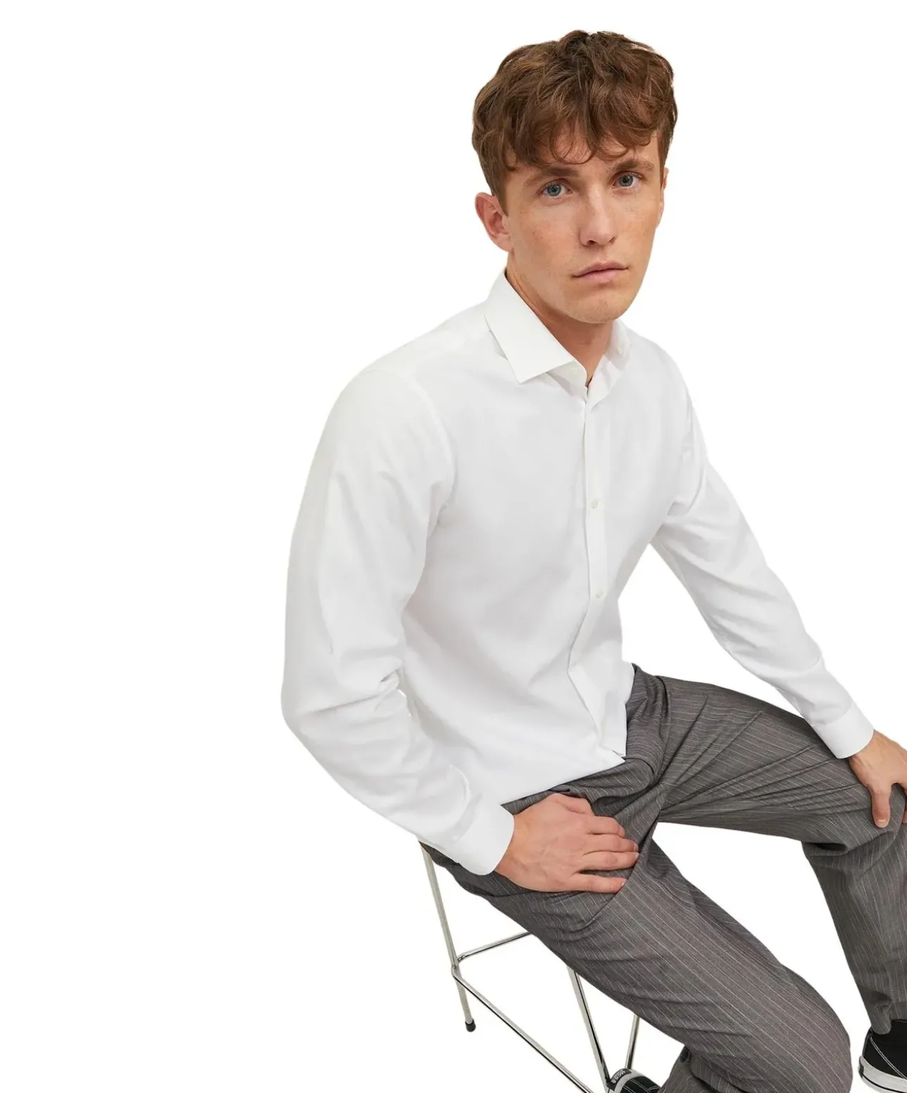 Jack & Jones Hemd Parker mit Langarm in Weiß