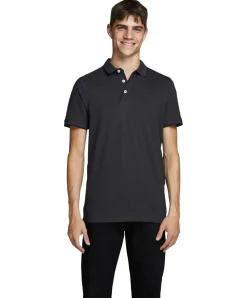 Jack & Jones Herren-Poloshirt Epaulos in Dunkelgrau