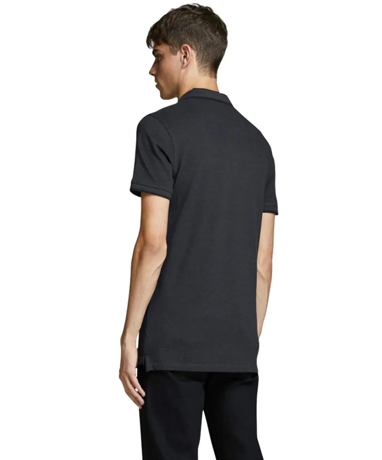 Jack & Jones Herren-Poloshirt Epaulos in Dunkelgrau