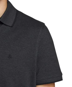 Jack & Jones Herren-Poloshirt Epaulos in Dunkelgrau