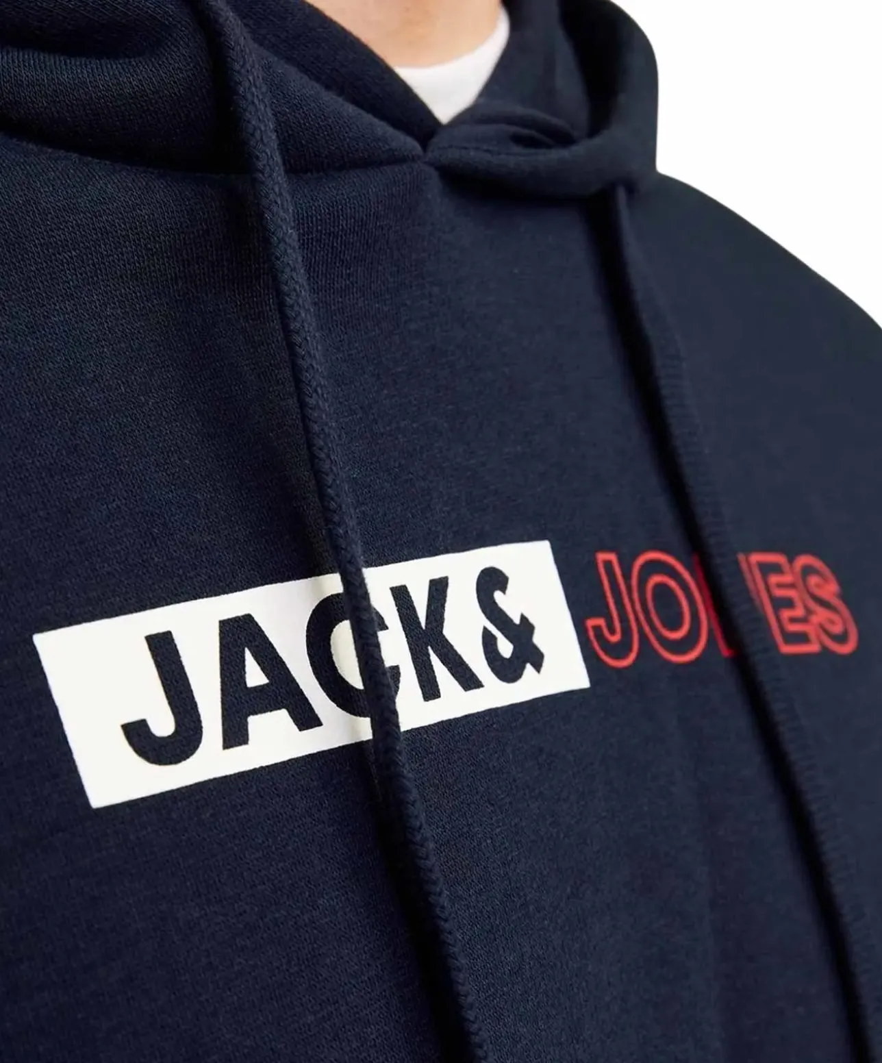 Jack & Jones Hoodie in Dunkelblau mit Logo Print