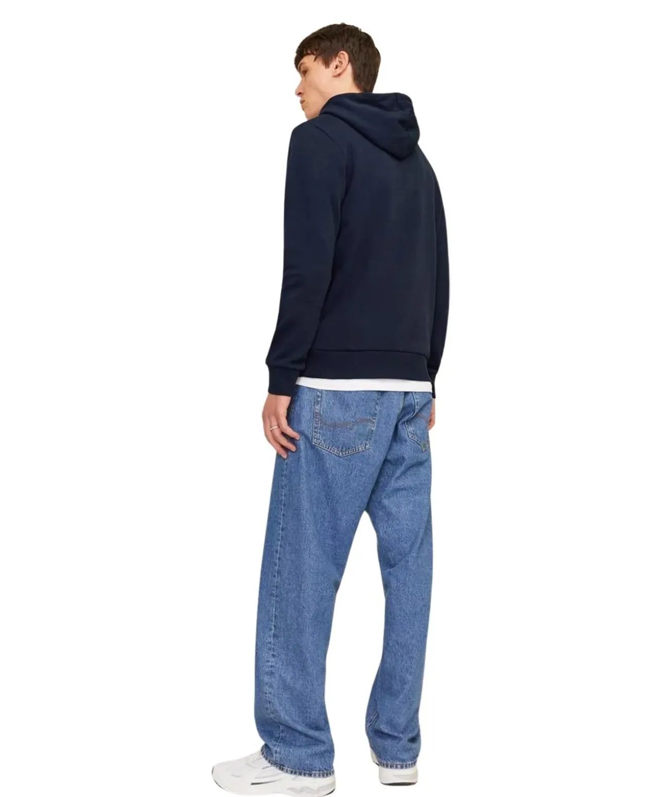 Jack & Jones Hoodie in Dunkelblau mit Logo Print