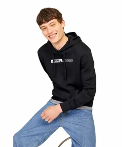 Jack & Jones Hoodie in Dunkelblau mit Front Logo