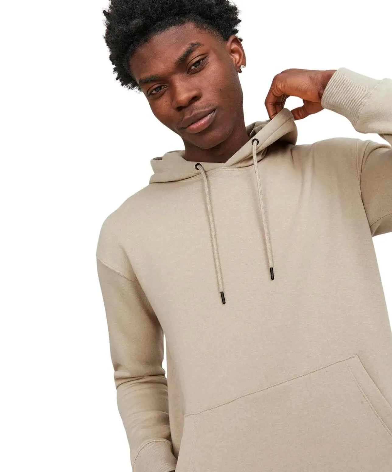 Jack & Jones Hoodie mit Bio-Baumwolle in Beige