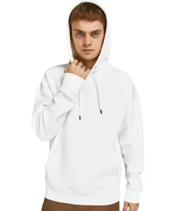 Jack & Jones Hoodie mit Bio-Baumwolle in Weiß
