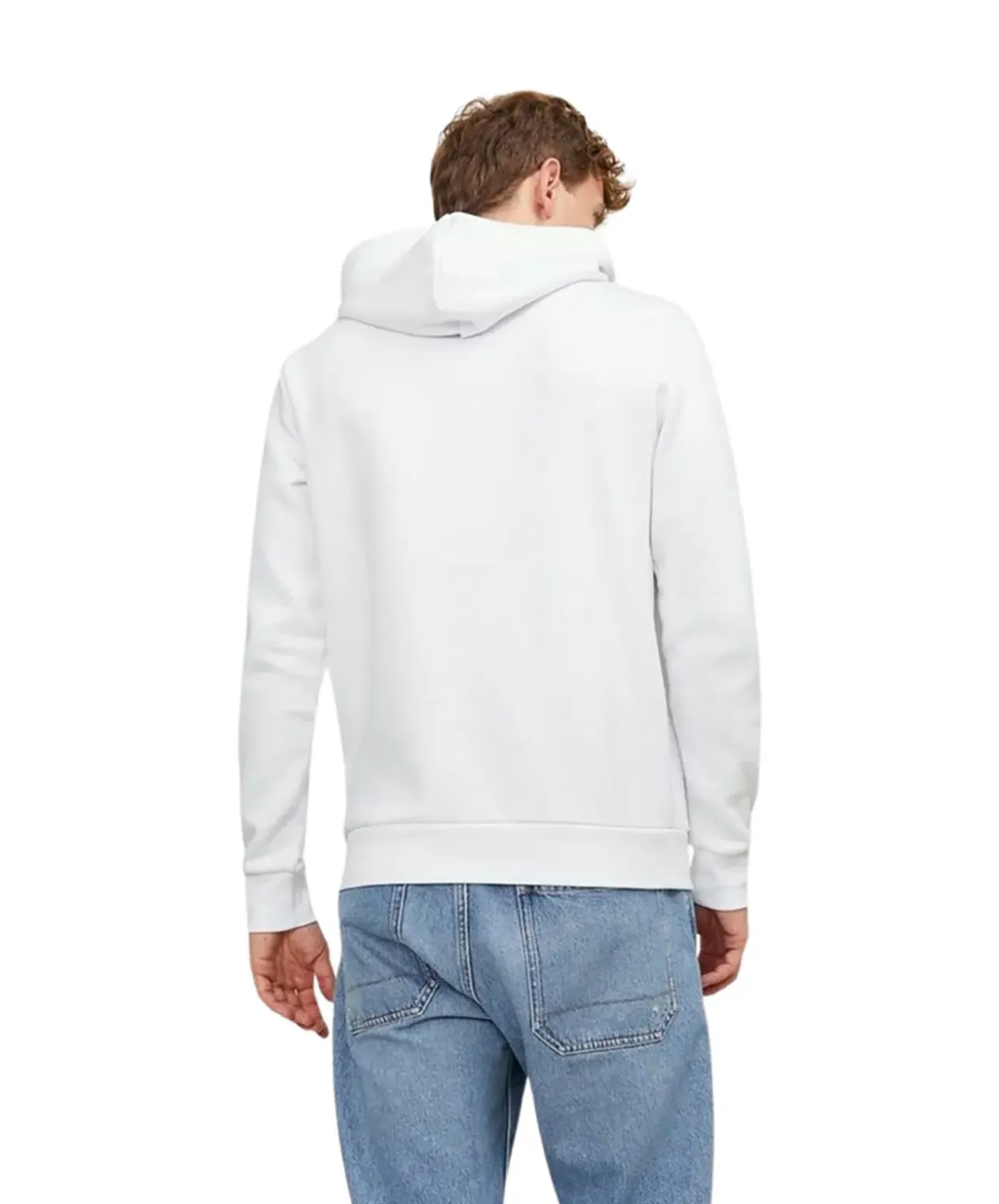 Jack & Jones Hoodie mit Logo in weiß aus Sweatstoff