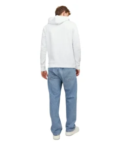 Jack & Jones Hoodie mit Logo in weiß aus Sweatstoff