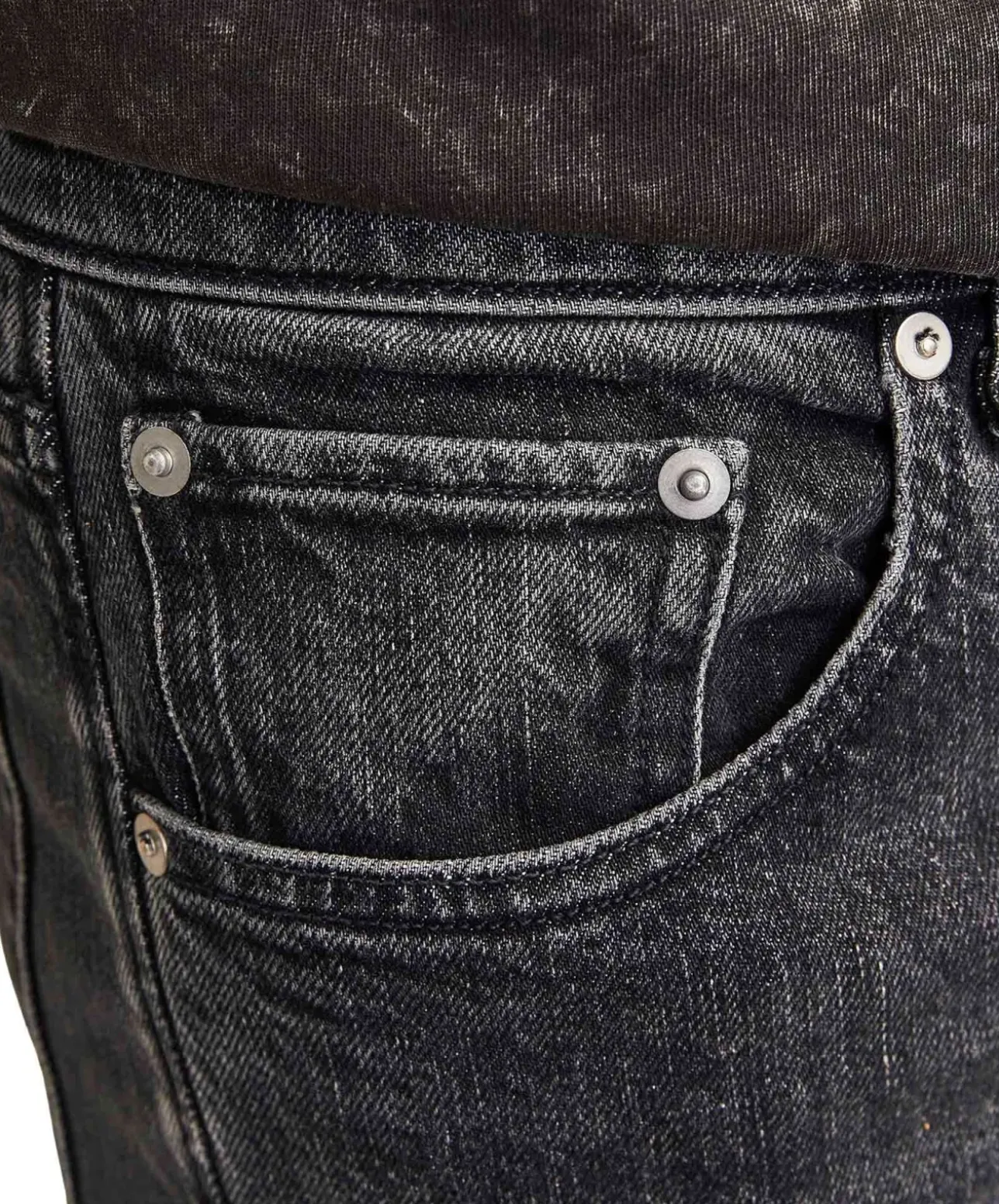 Jack & Jones Jeans Chris aus schwarzem Bio-Denim