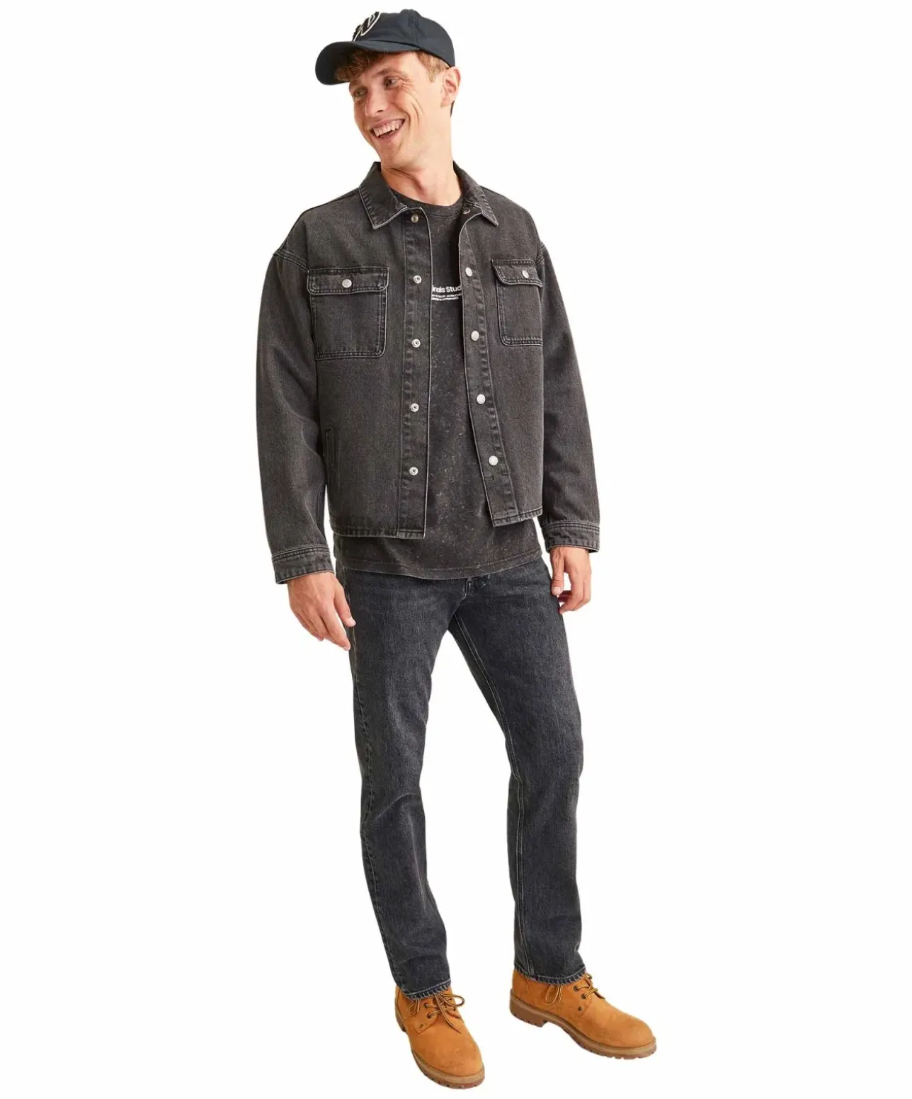 Jack & Jones Jeans Chris aus schwarzem Bio-Denim