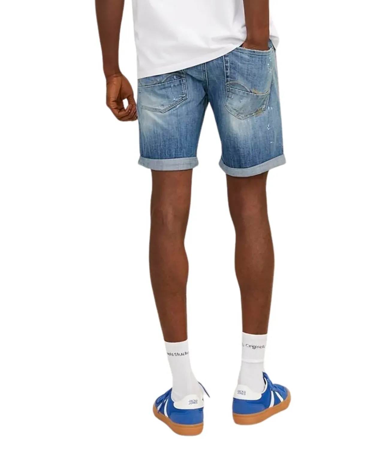 Jack & Jones Jeans Shorts Rick Blair in mittelblauer Waschung
