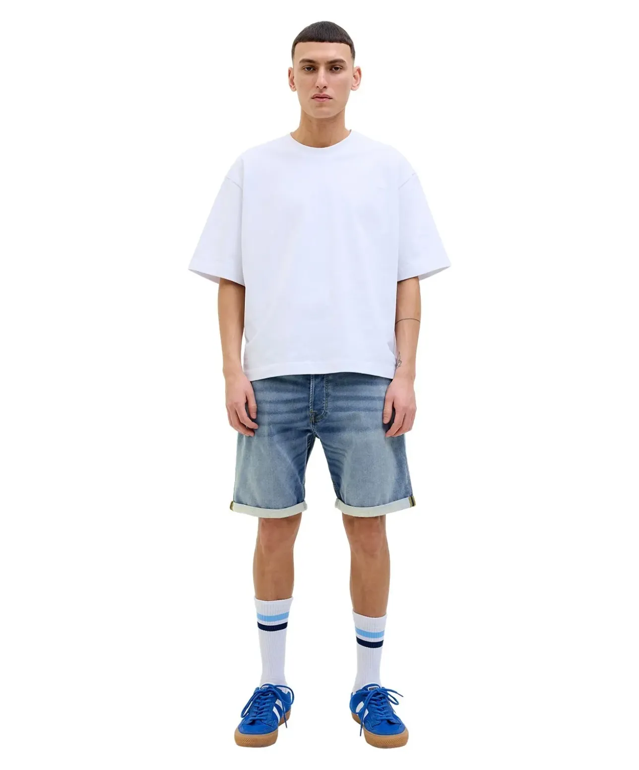 Jack & Jones Jeans Shorts Rick Icon Regular Fit in blau